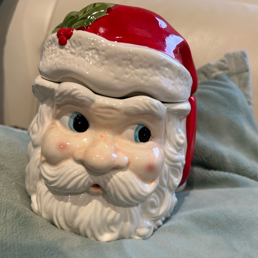 NWOT Ceramic Christmas Goody Jar